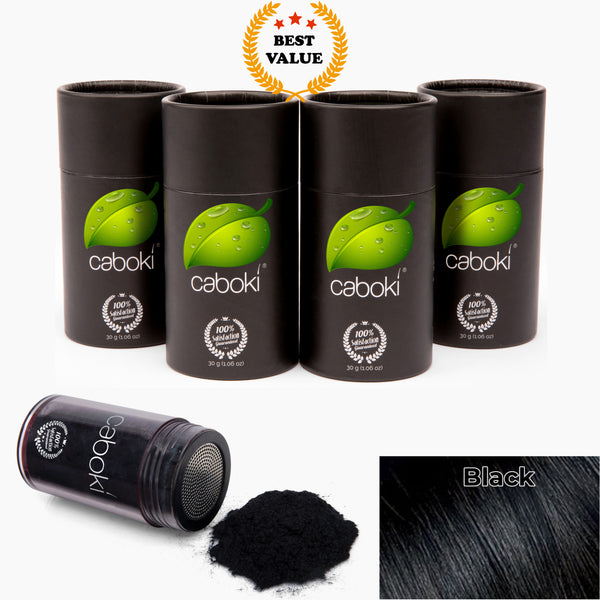 Caboki Hair Fiber, Value Pack 4 (360-Day Supply)  **BEST VALUE**
