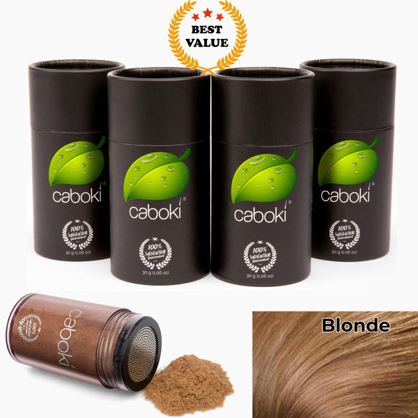 Caboki Hair Fiber, Value Pack 4 (360-Day Supply)  **BEST VALUE**