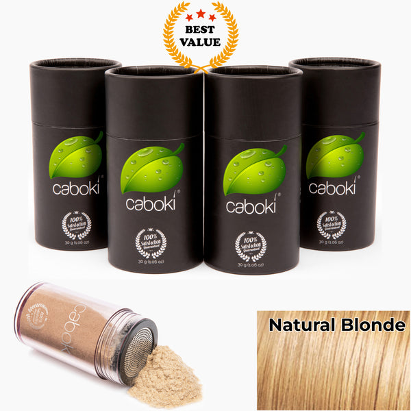 Caboki Hair Fiber, Value Pack 4 (360-Day Supply)  **BEST VALUE**