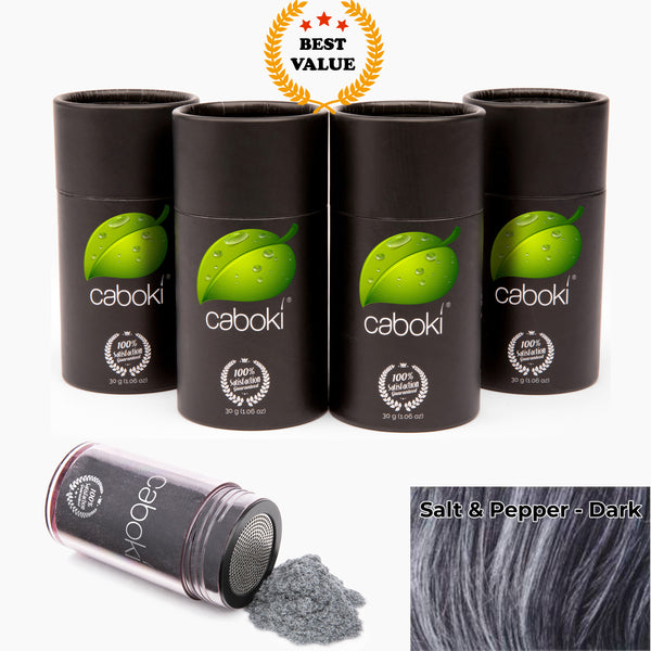 Caboki Hair Fiber, Value Pack 4 (360-Day Supply)  **BEST VALUE**